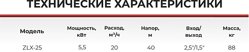 Насос самовсасывающий центробежный ZLX-25-4